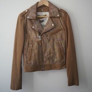Schott Perfecto Iridescent Suede Motorcycle Jacket